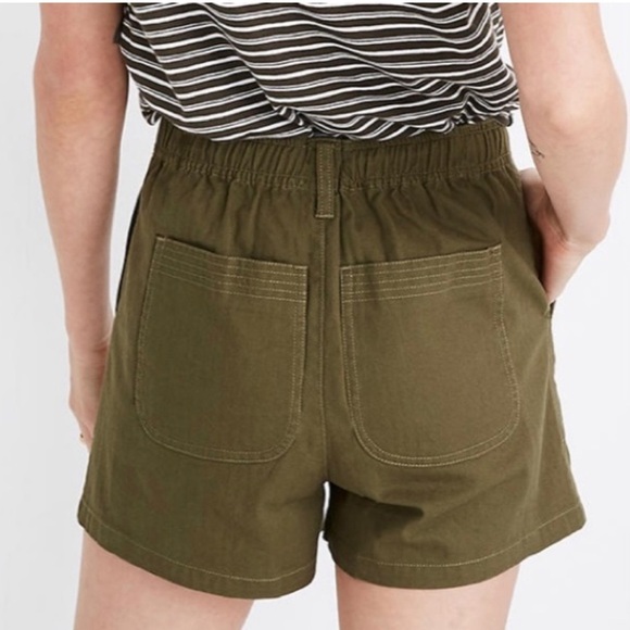 Madewell Green Kale Utility Camp Shorts - Picture 2 of 8